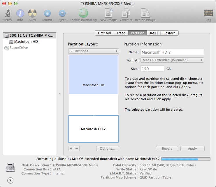 How To Partition Hard Disk in MAC OSX