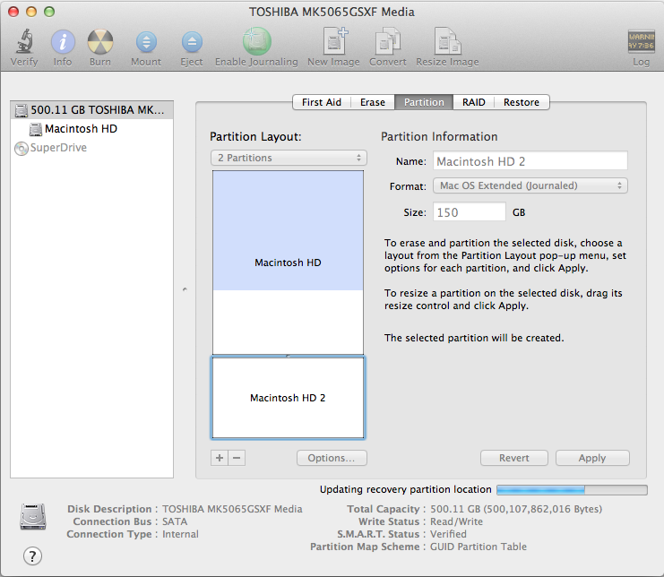 How To Partition Hard Disk in MAC OSX