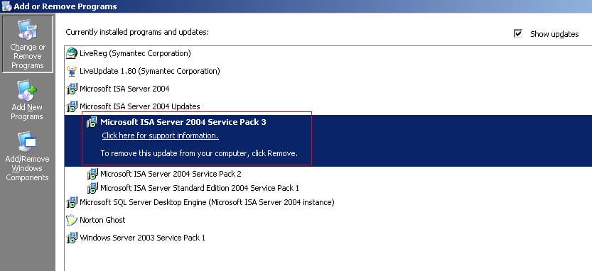 ISA Firewall Quick Tip : How To Determine Which Service Pack is ...
