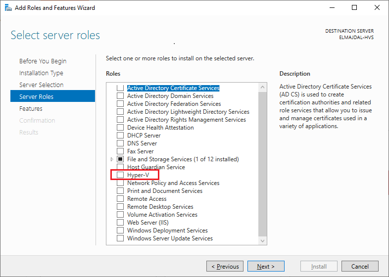 How To Install Hyper-V In Windows Server 2016/2019/2022